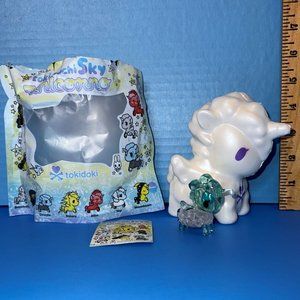 Tokidoki Toki Mochi Sky Unicorno Drizzle Rain About 2" Tall Figure New w/ Bag